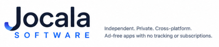 Jocala Software — Independent. Private. Cross-platform. Ad-free apps with no tracking or subscriptions.
